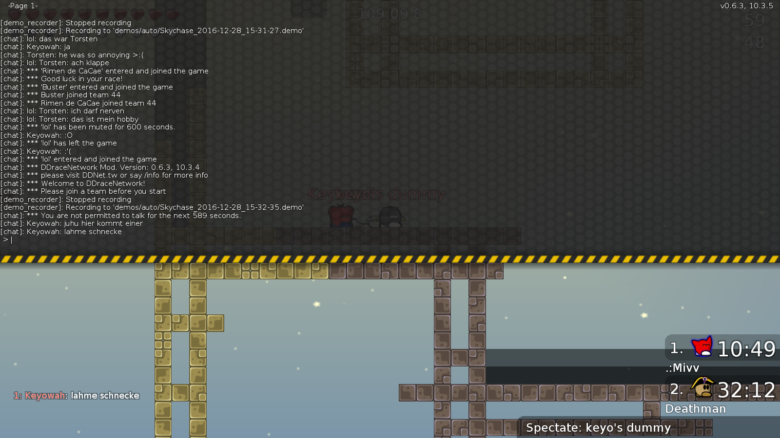 muted for 600 seconds