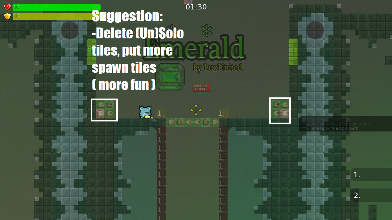i would delete this (un)solo tiles and put there more spawn tiles. ( more fun at start)