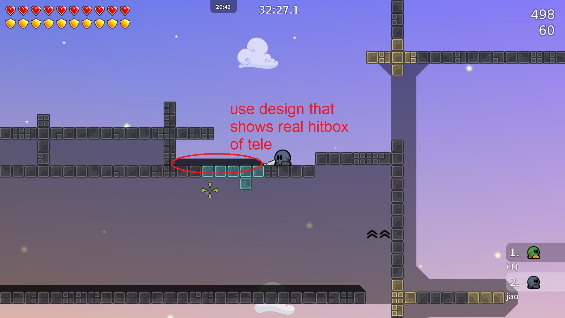 change this on the whole map, where you need to know the real hitbox