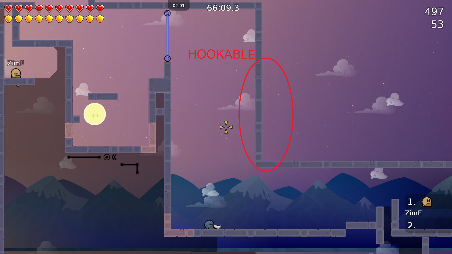 and a switch to open the door, or a tele to get on the other side