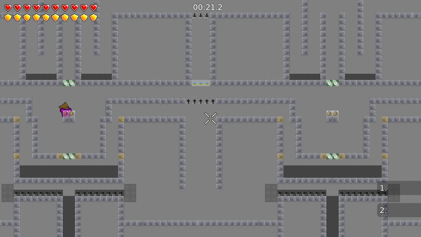 Get tees through this speedups by hooking and shooting with shotgun