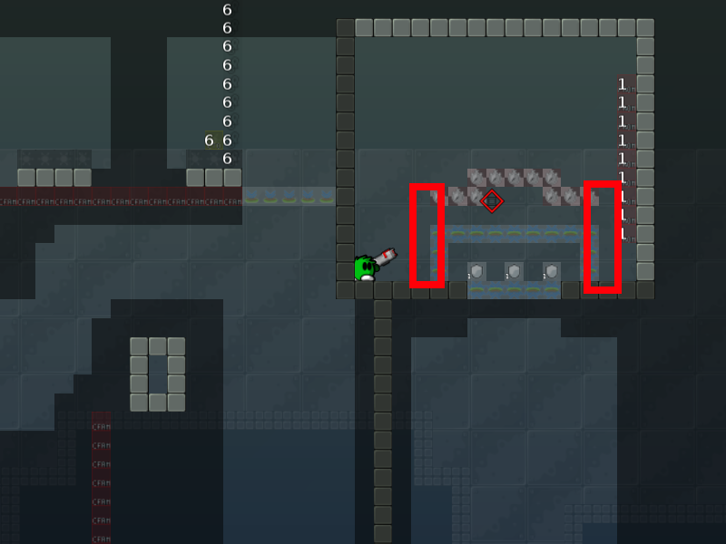 maybe extend the end all the way around i managed ti skip thru the finish tiles with ninja and when i fell down i hit end no real need to fix just mention