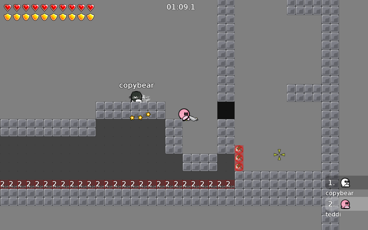 Nearly always add an undeep (left side) if a player accidently falls into deep.