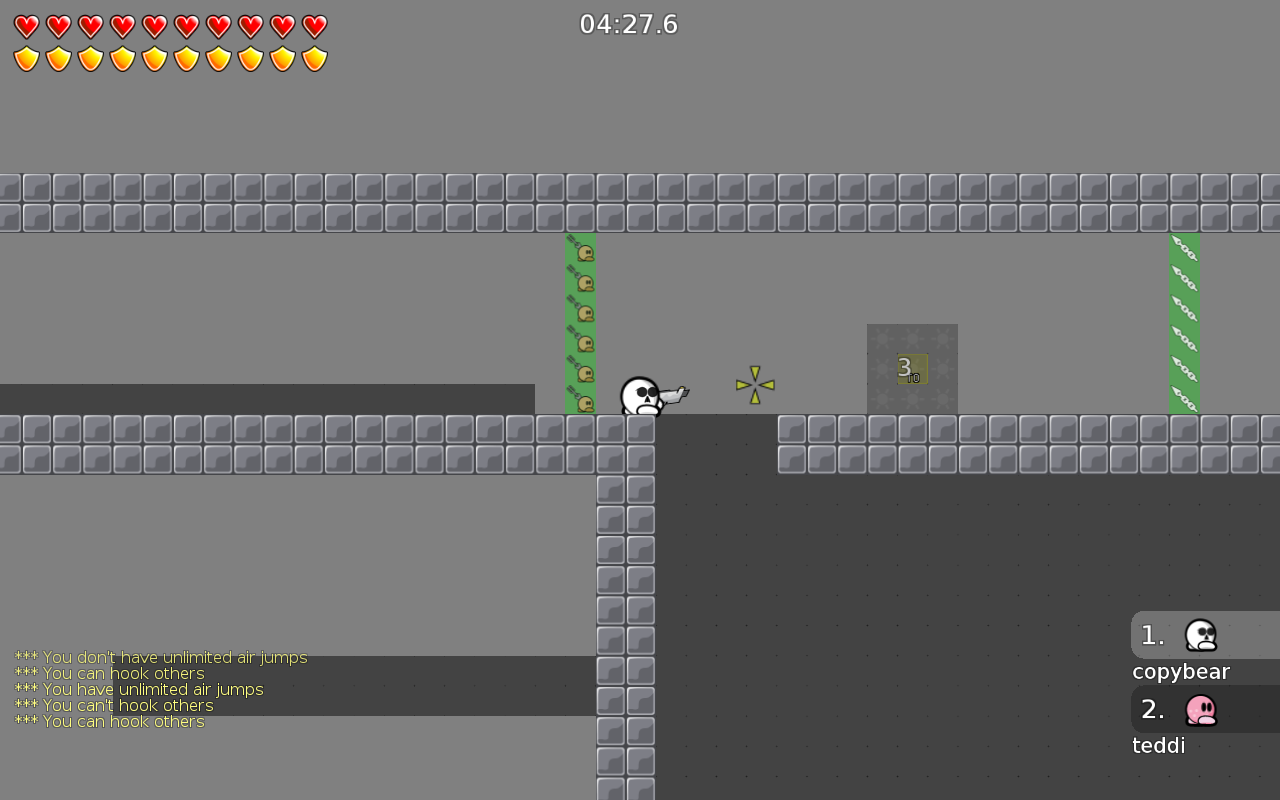 Same here :D add an &quot;cant hook others&quot; (same with the endless hook!) for the way back like you did on the left side of the freeze :)