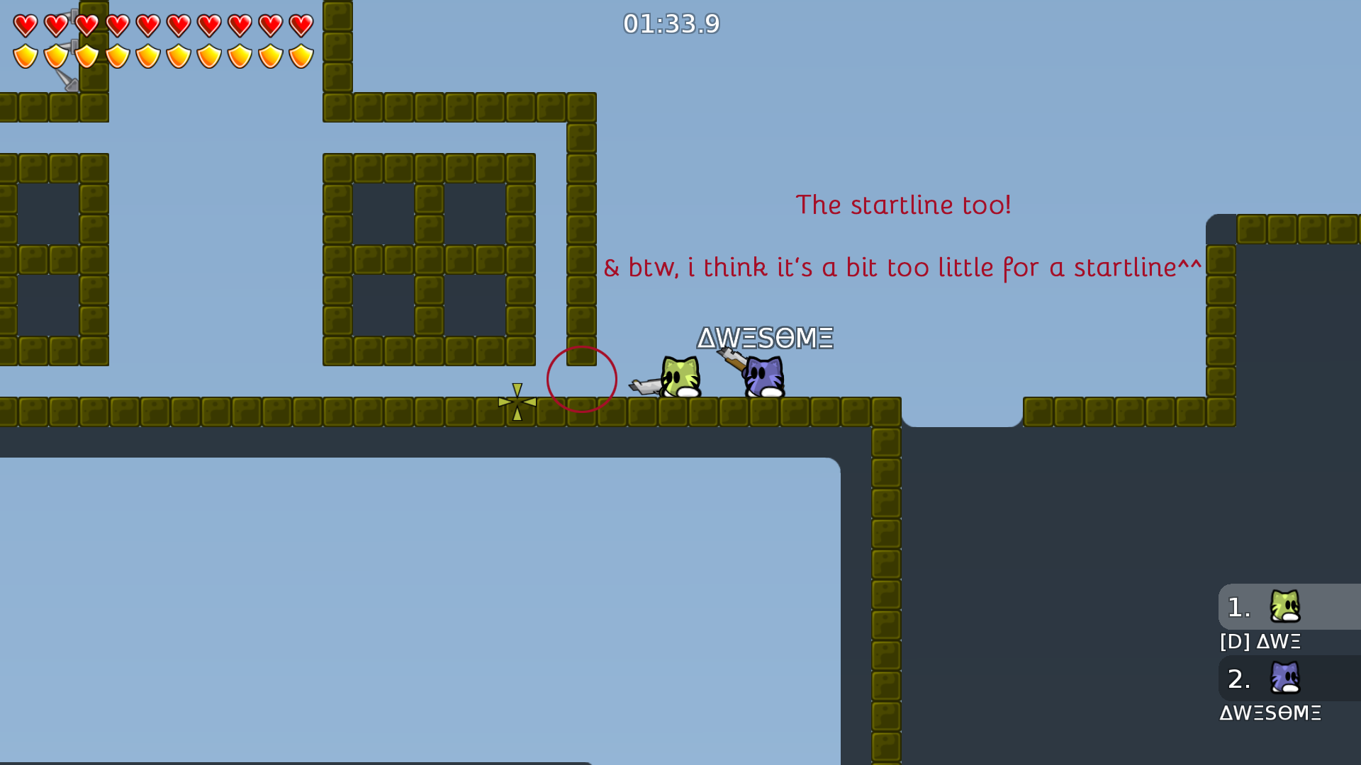 Startline not marked (there is solo on/off not marked before what i didnt posted now, thats why &quot;the starline too!&quot;^^