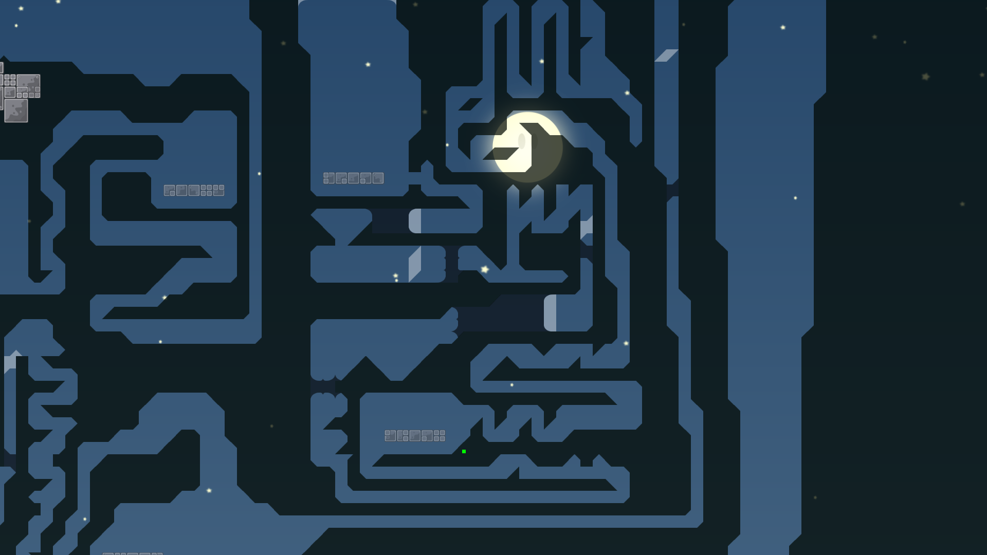 One tile free space isn't possible for people.