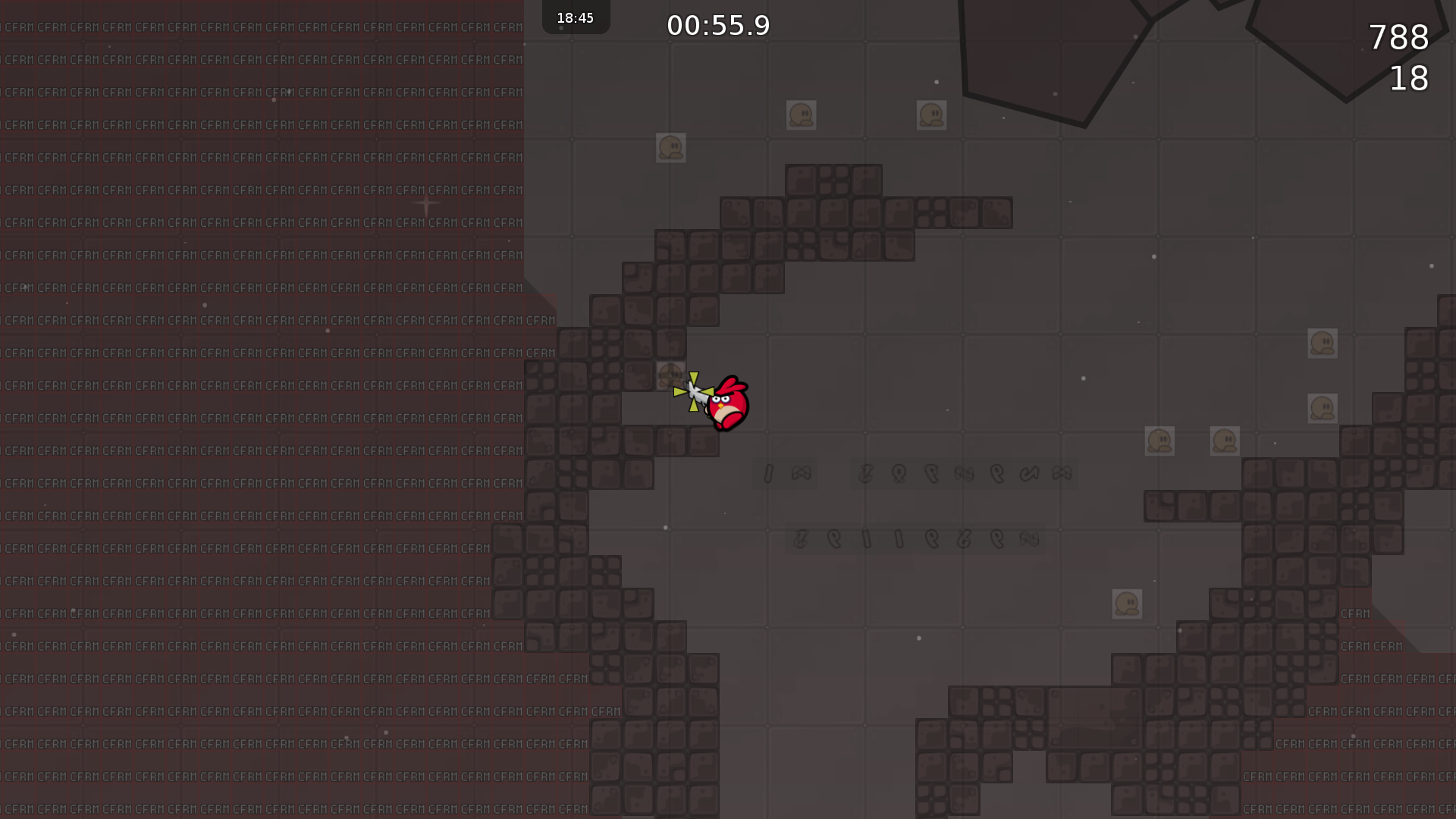 The spawn tile, where im pointing at should be an UNHOOkTILE like you have intended.