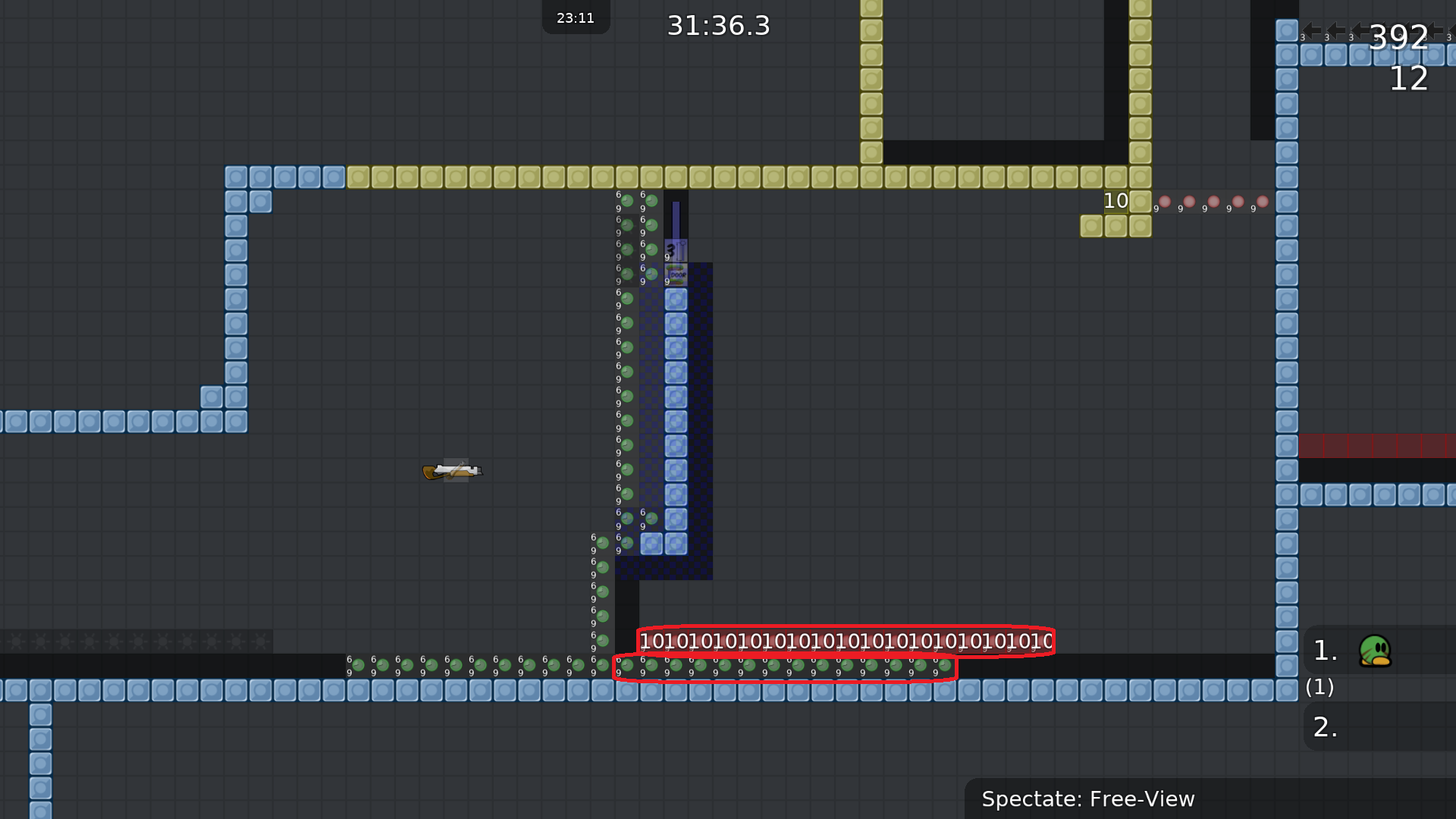 Red: Why switches there?<br />Whole switch construction looks kinda messy and can be better mapped probably.<br />TO 10 is bad placed.