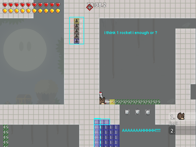 1 rocket is totally enough, and here i stopped marking tele in walls ..... this gets really boring