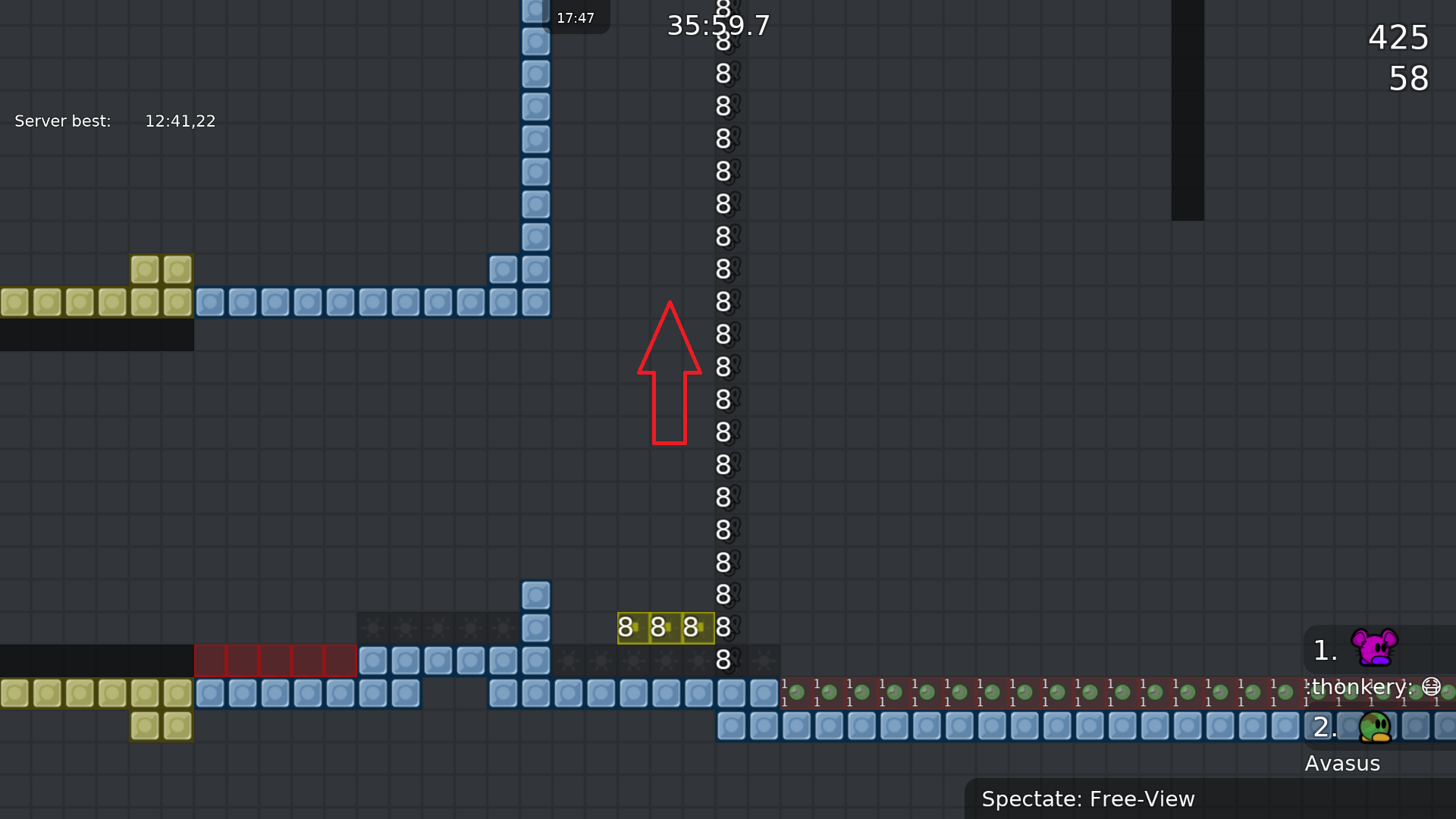 There should be a marking that you have to go up and not just hammer your mate into the solo on the right. The solo marking isn't that obvious and thus can lead to stupid fails.