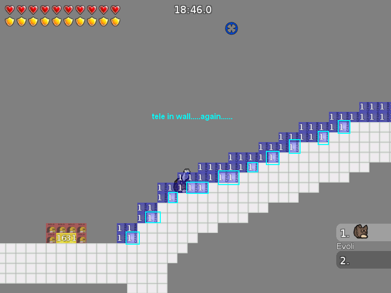 and again tele in wall