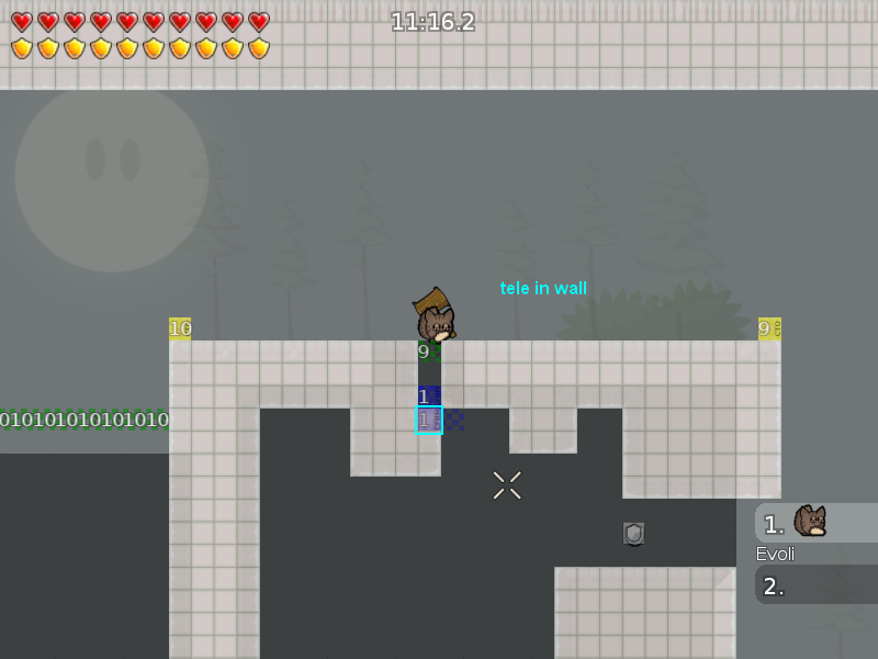 and again tele in wall