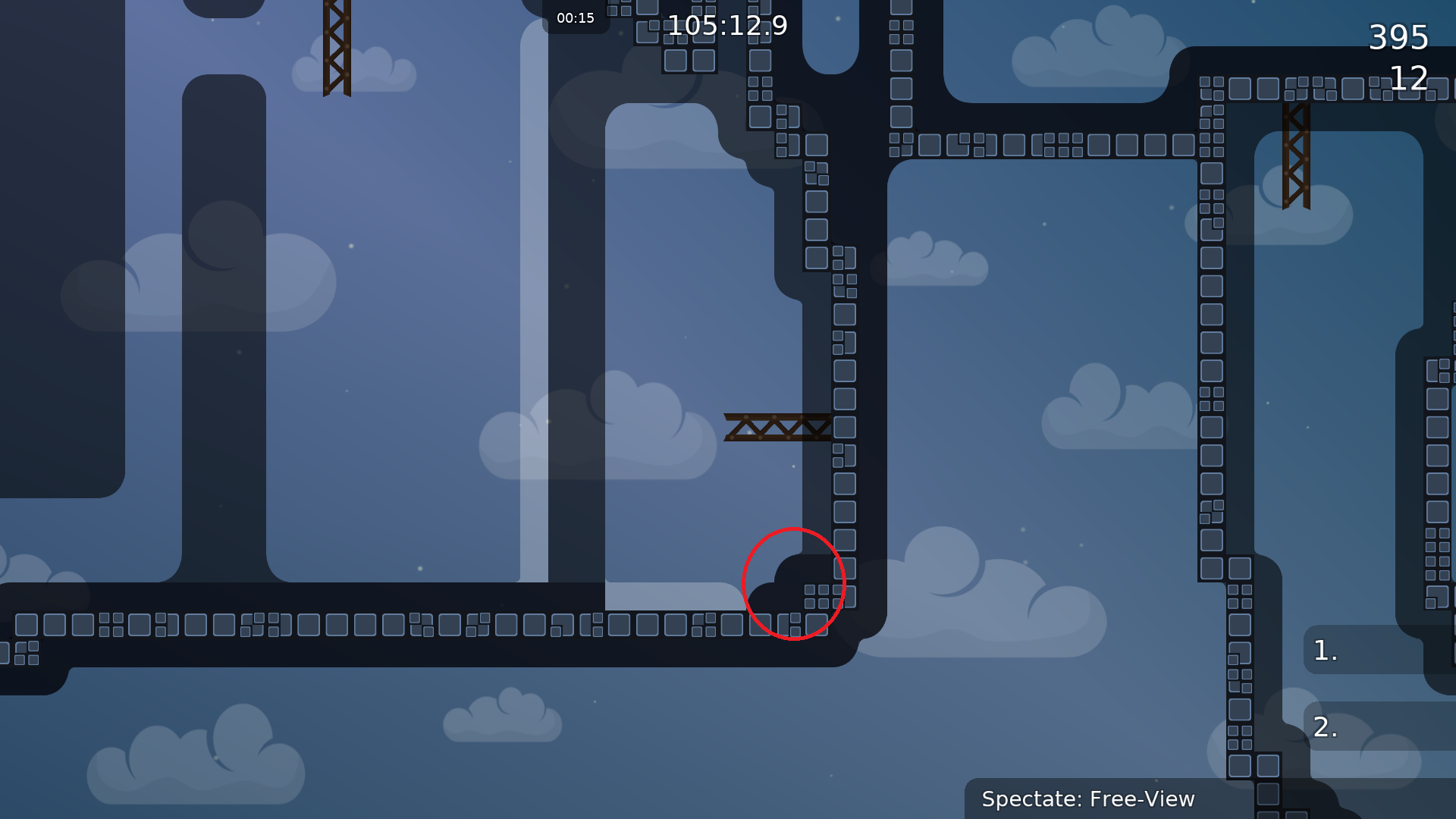 Remove this tele so people don't run into it after being teleported. Also mark jetpack somehow.