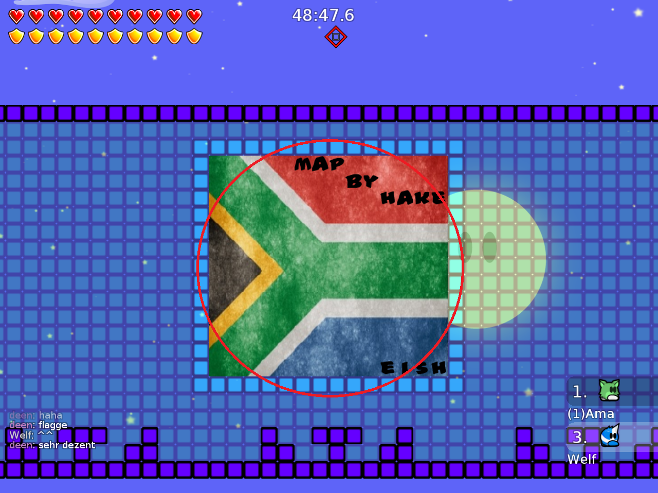 the flag shouldnt be in front of the tees