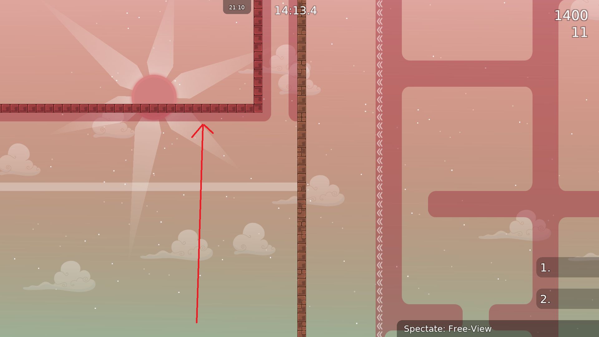 If you are so fast that you fly into the freeze, you die :(