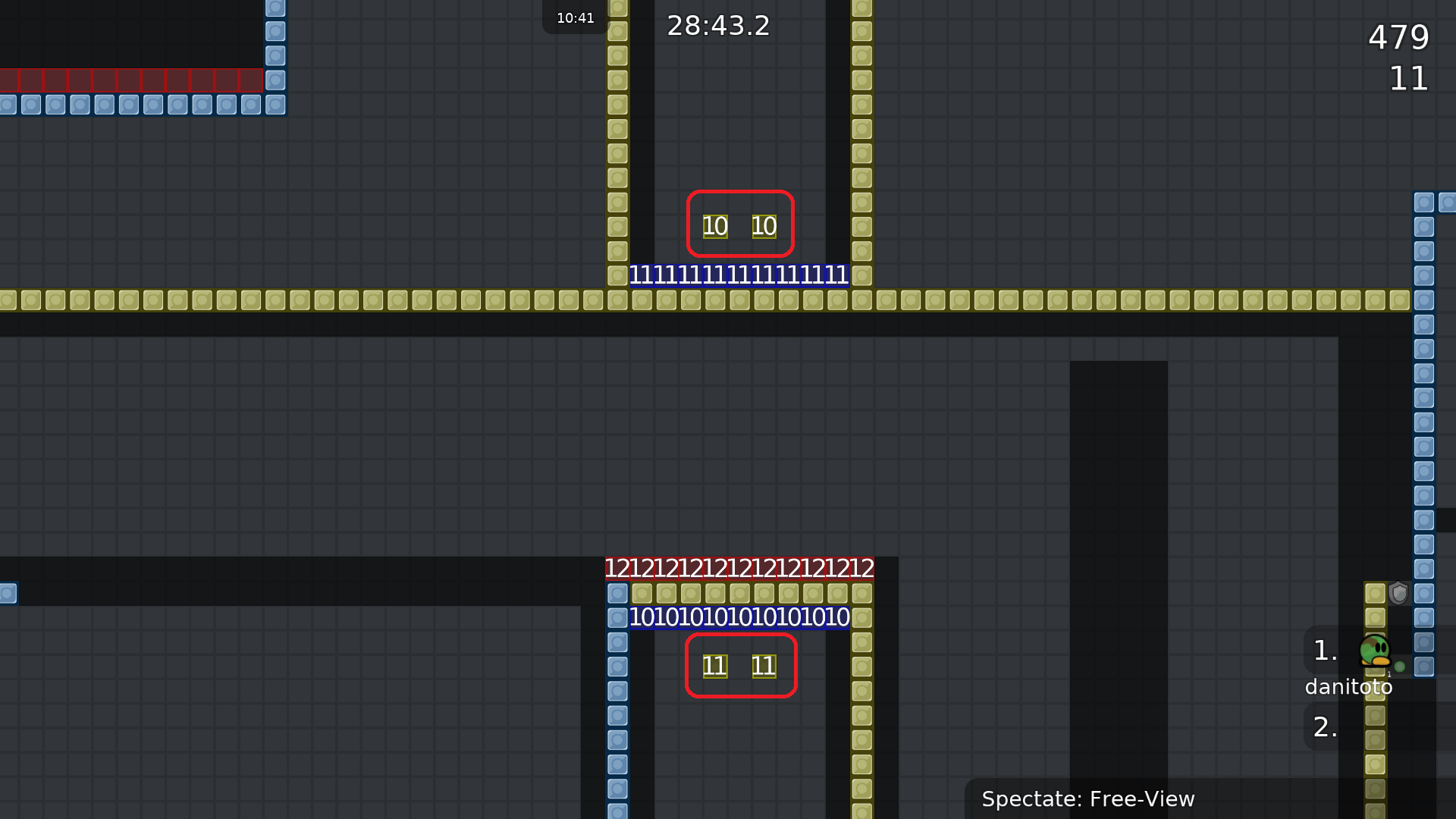 3: AFAIK it's random to what TO-tele you get ported and since in this case you have to react fast you should either reduce it to a single TO-tele or change every tile to an individual FROM-tele as well as a matching TO-tele row above (Option 2 would make a lot more sense).