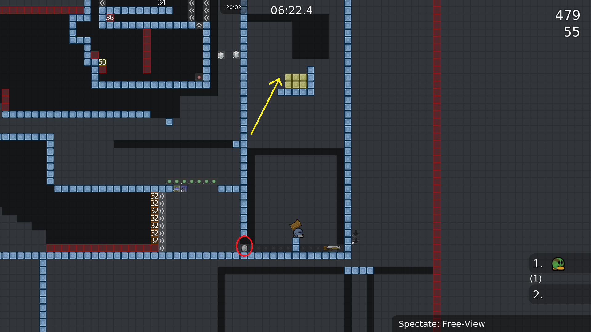 7: The shield is bad placed as you basicly always touch it if you fail the part. The yellow-marked hook seemed to pixel-perfect to me (or I did the part wrong).