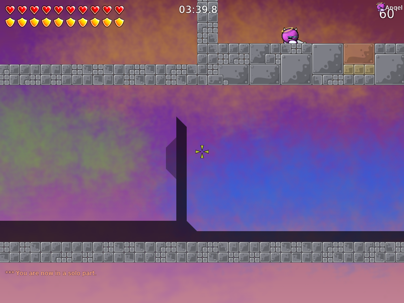 U can &quot;skip&quot; that freeze-unfreeze thing if u just get enough speed to jump over the hole thing. If you want them to use the unfreeze u should make the freeze to the wall above.