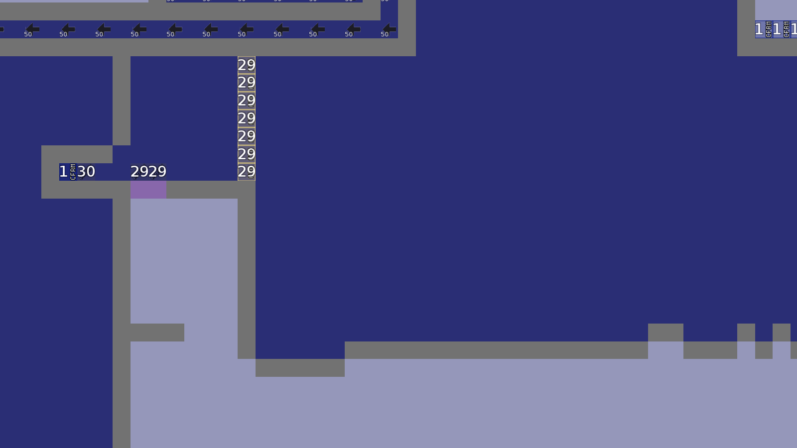 29 teles not really needed + if you leave them in then only two to-teles one tile above ground