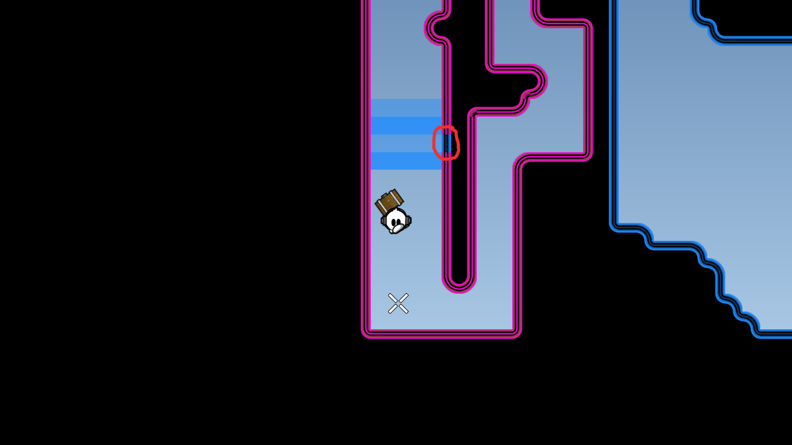 remove hookable, so this part is a little bit more challenging (+ the shotgun isn't that useless if you remove the hookable tile)